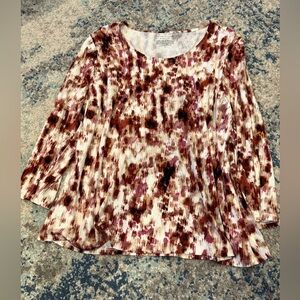 Women's Multicolor Abstract Print Top